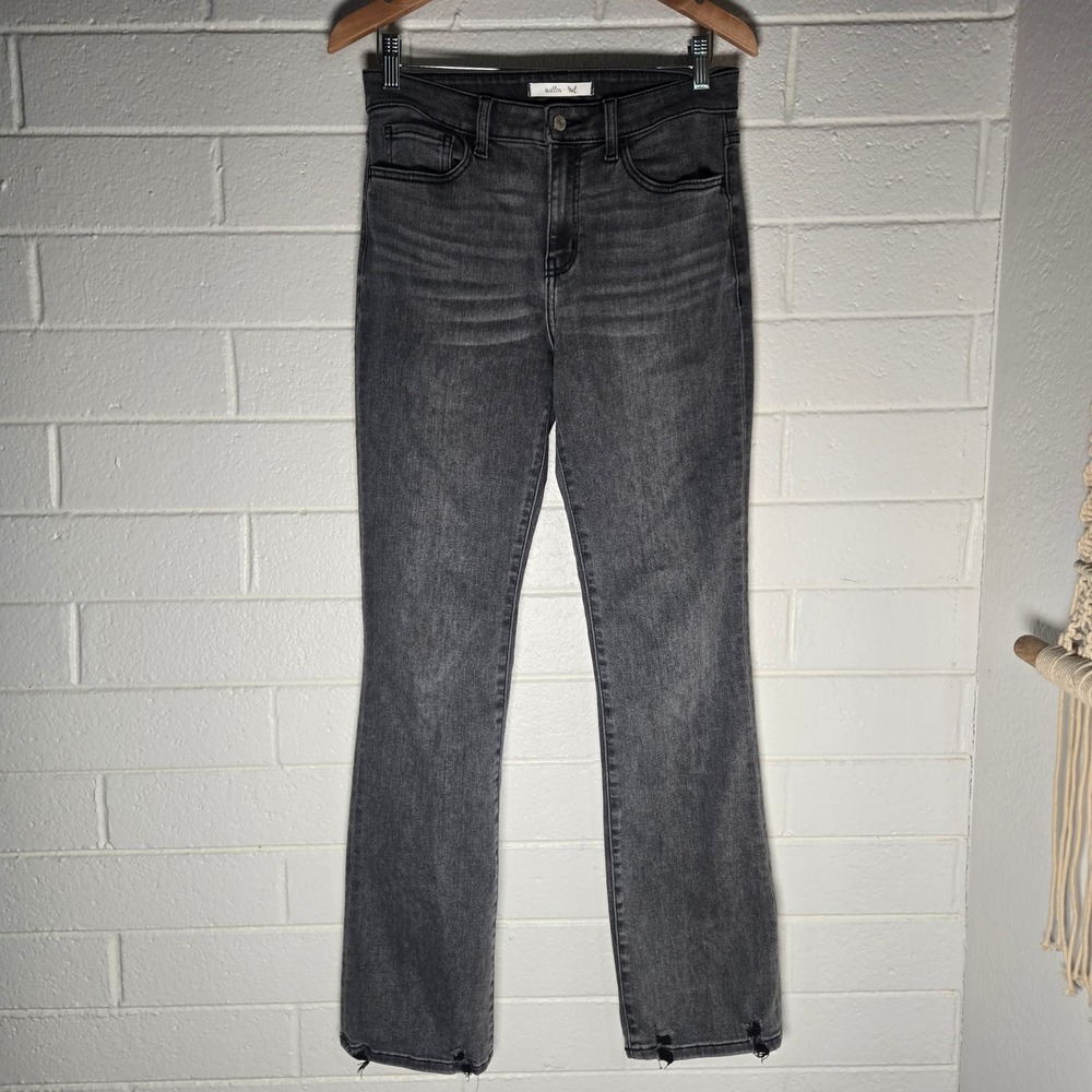 Willow + Root The Everyday Boot Jeans 28 Grey Distressed Hem Boho Casual Capsule